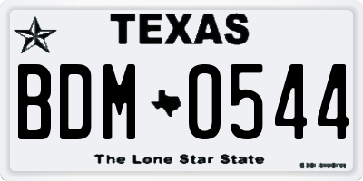 TX license plate BDM0544
