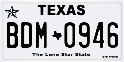 TX license plate BDM0946