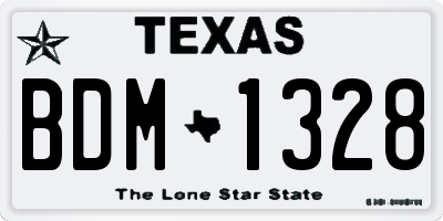 TX license plate BDM1328