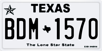 TX license plate BDM1570