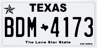 TX license plate BDM4173