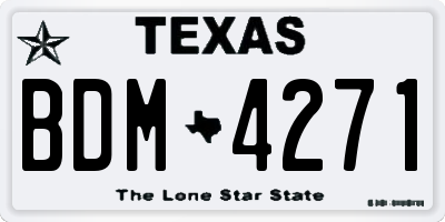 TX license plate BDM4271