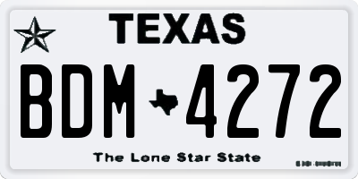 TX license plate BDM4272