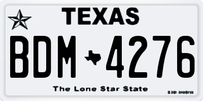 TX license plate BDM4276