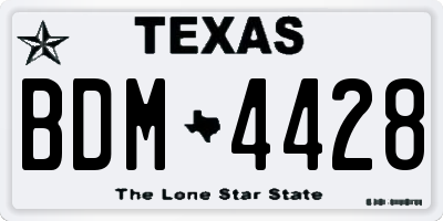 TX license plate BDM4428