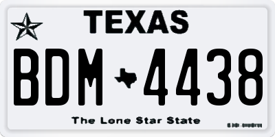 TX license plate BDM4438