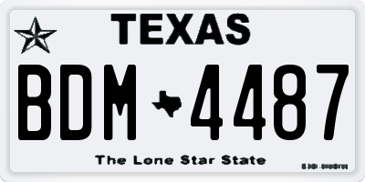 TX license plate BDM4487