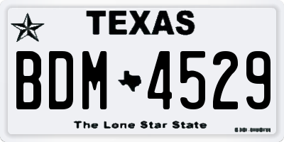 TX license plate BDM4529