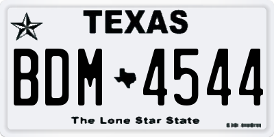 TX license plate BDM4544