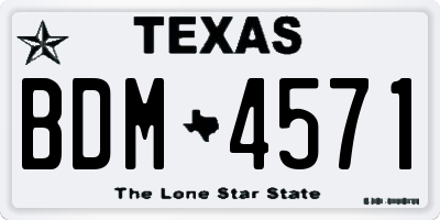 TX license plate BDM4571