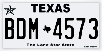 TX license plate BDM4573