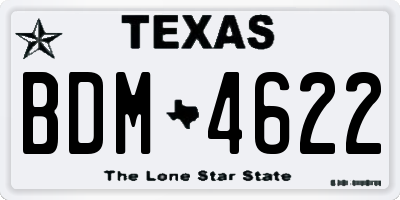 TX license plate BDM4622