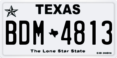 TX license plate BDM4813