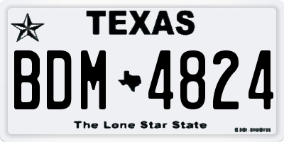 TX license plate BDM4824