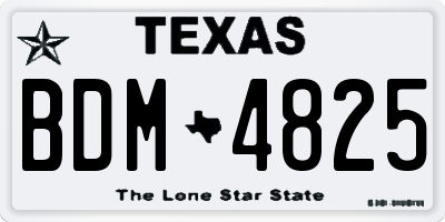 TX license plate BDM4825