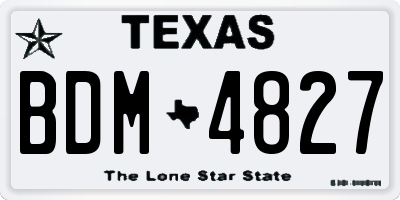 TX license plate BDM4827