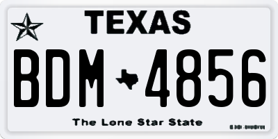TX license plate BDM4856