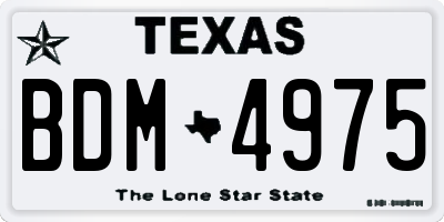 TX license plate BDM4975