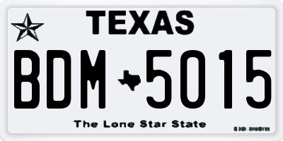 TX license plate BDM5015