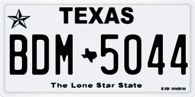 TX license plate BDM5044