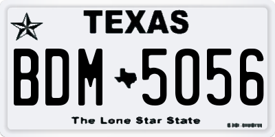 TX license plate BDM5056