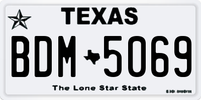 TX license plate BDM5069