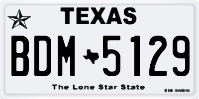 TX license plate BDM5129