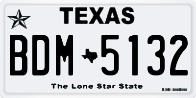 TX license plate BDM5132