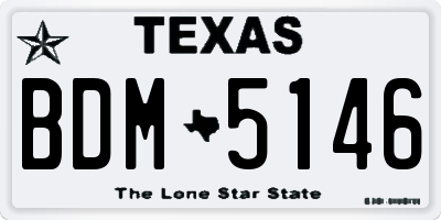 TX license plate BDM5146