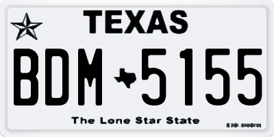 TX license plate BDM5155