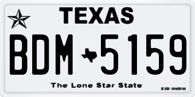 TX license plate BDM5159