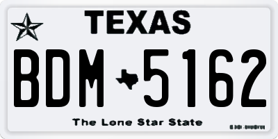 TX license plate BDM5162