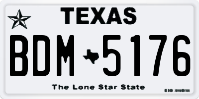 TX license plate BDM5176