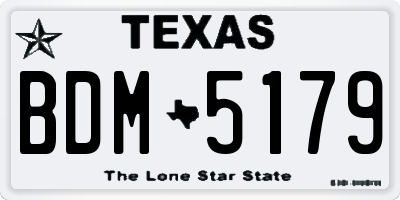 TX license plate BDM5179
