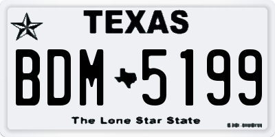 TX license plate BDM5199
