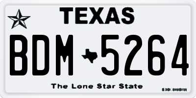 TX license plate BDM5264
