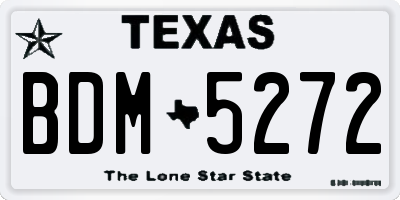 TX license plate BDM5272