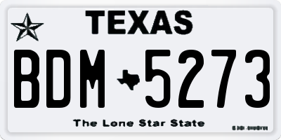 TX license plate BDM5273