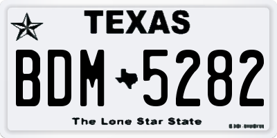 TX license plate BDM5282