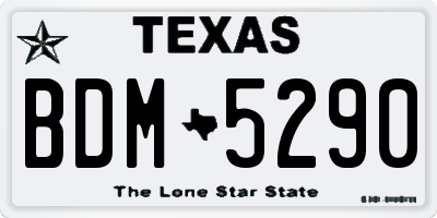 TX license plate BDM5290