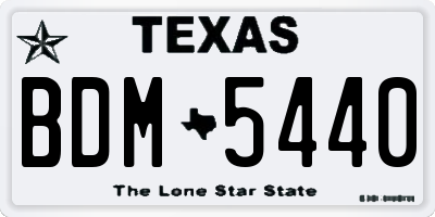 TX license plate BDM5440