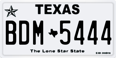 TX license plate BDM5444