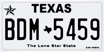 TX license plate BDM5459