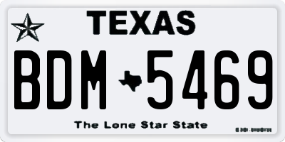 TX license plate BDM5469