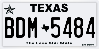TX license plate BDM5484