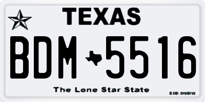 TX license plate BDM5516