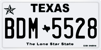 TX license plate BDM5528