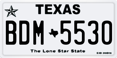 TX license plate BDM5530