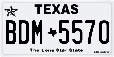 TX license plate BDM5570