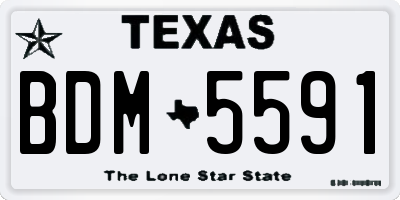 TX license plate BDM5591